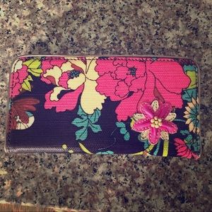 Sakroots slim leather, floral wallet